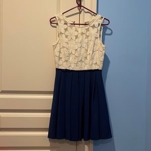 Navy/Floral Dress
